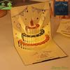 Открытка на день рождения с 3D тортом и полой резьбой, с конвертом, уникальная светодиодная всплывающая открытка, складная, забавная, подарочная, с карточками для сообщений