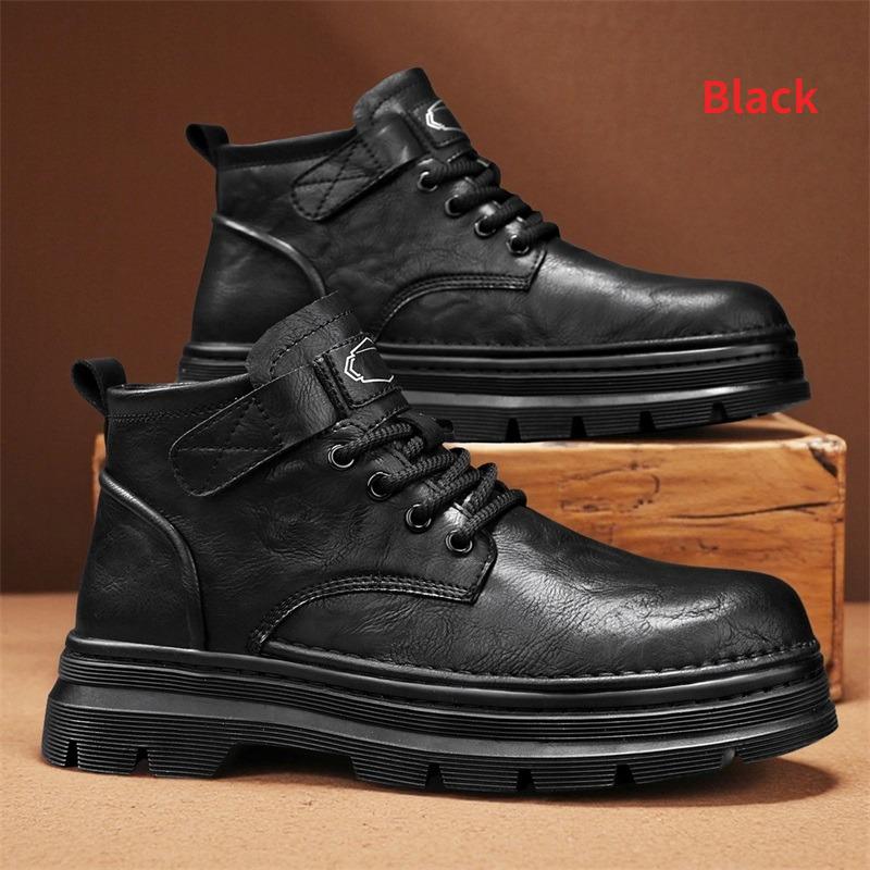Мужские ботинки Прочные зимние ботинки Удобные нескользящие ковбойские ботинки для пожилых людей Мужские повседневные уличные кроссовки