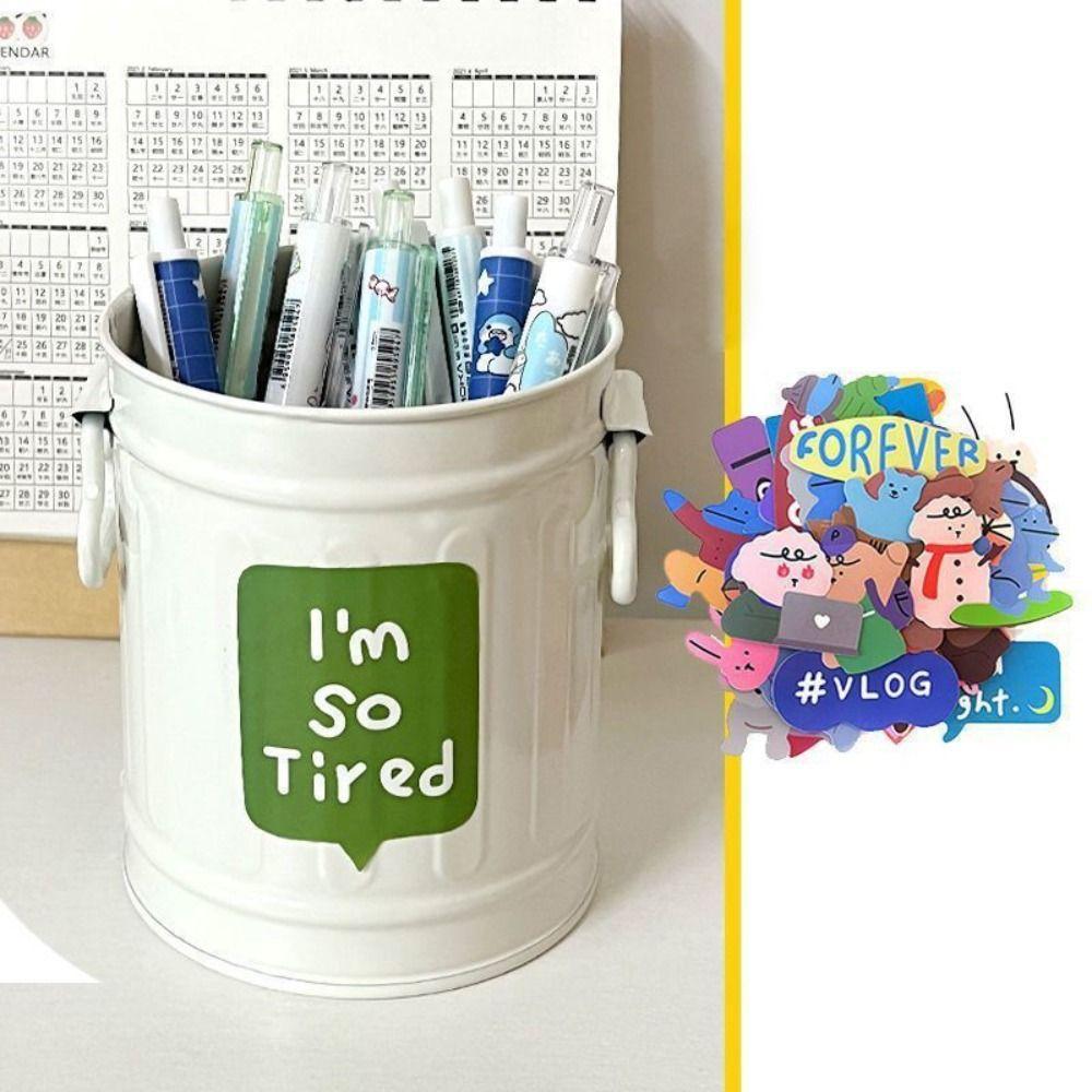 Принадлежности Держатель для кистей для макияжа Настольный ящик для хранения Органайзер для ручек Прекрасное железное ведро Железный держатель для ручек