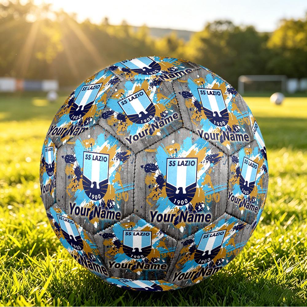 Personalized Size 5 Football Lazio FC Pattern Outdoor Game Sports Ball Gift