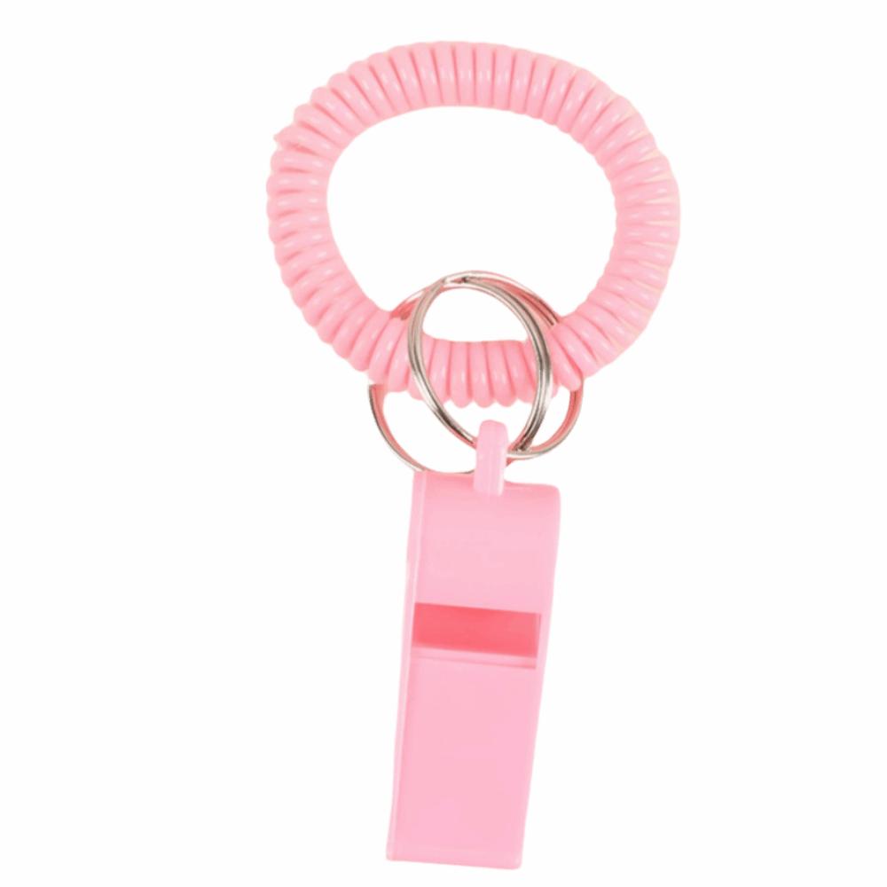 10Pcs Plastic Spring Wristband Whistle Colorful Referee Whistle Sport Whistle Outdoor Survival