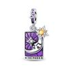 Tarot Card Star Moon Hourglass Pendant String Beads DIY Jewelry Accessories Bracelet Copper Silver Plated