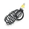 40 / 45 50Mm Lockable Black Ring Stainless Steel Chastity Device Cage Chastity Toys