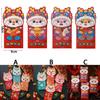 4pcs with Hot Stamping Characters Chinese New Year Red Envelopes  2024 Year of The Dragon