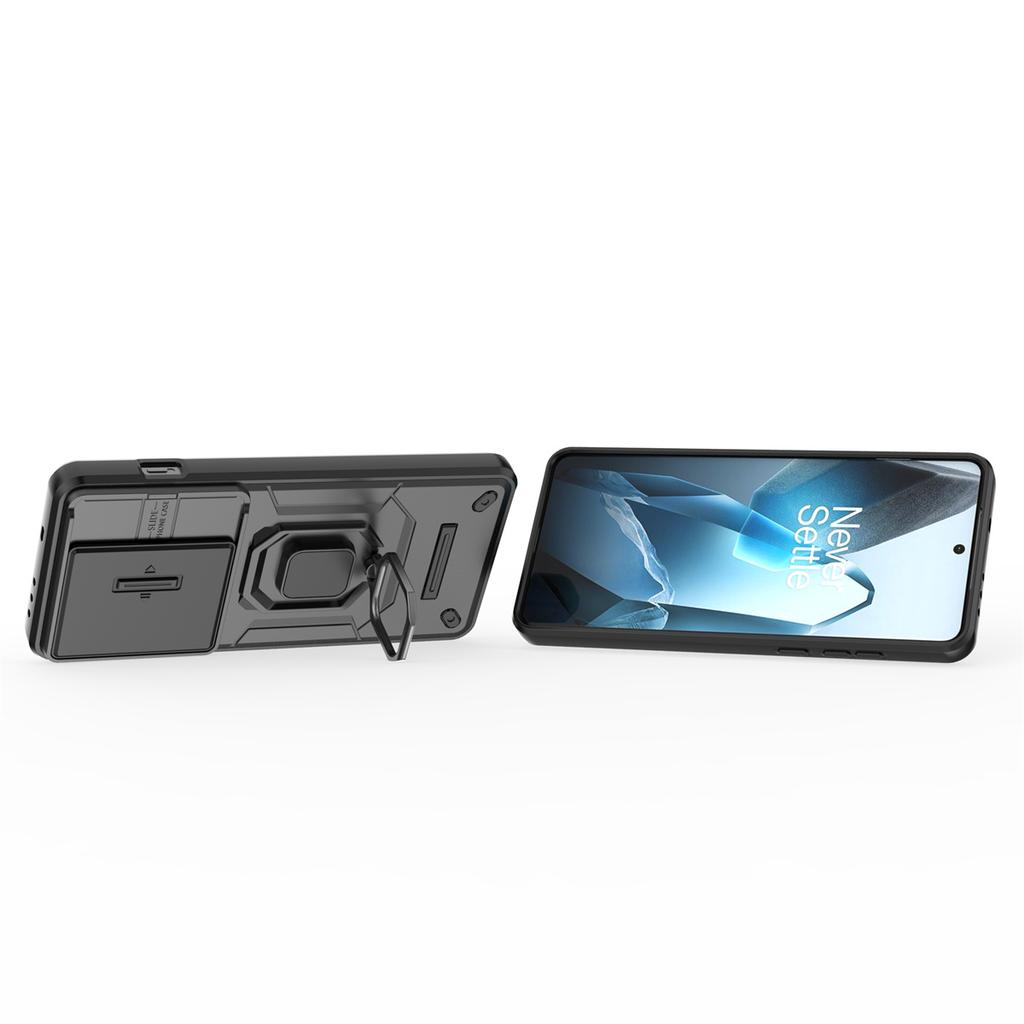 For OnePlus 13 Case PC+TPU Kickstand Phone Protector with Lens Cover