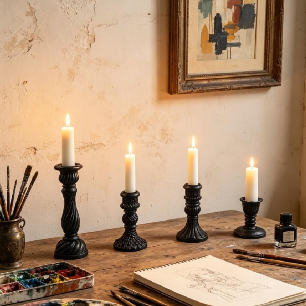 Non-slip Table Candle Holder Vintage Adornment Candle Stand Aromatherapy Candle Base Wedding