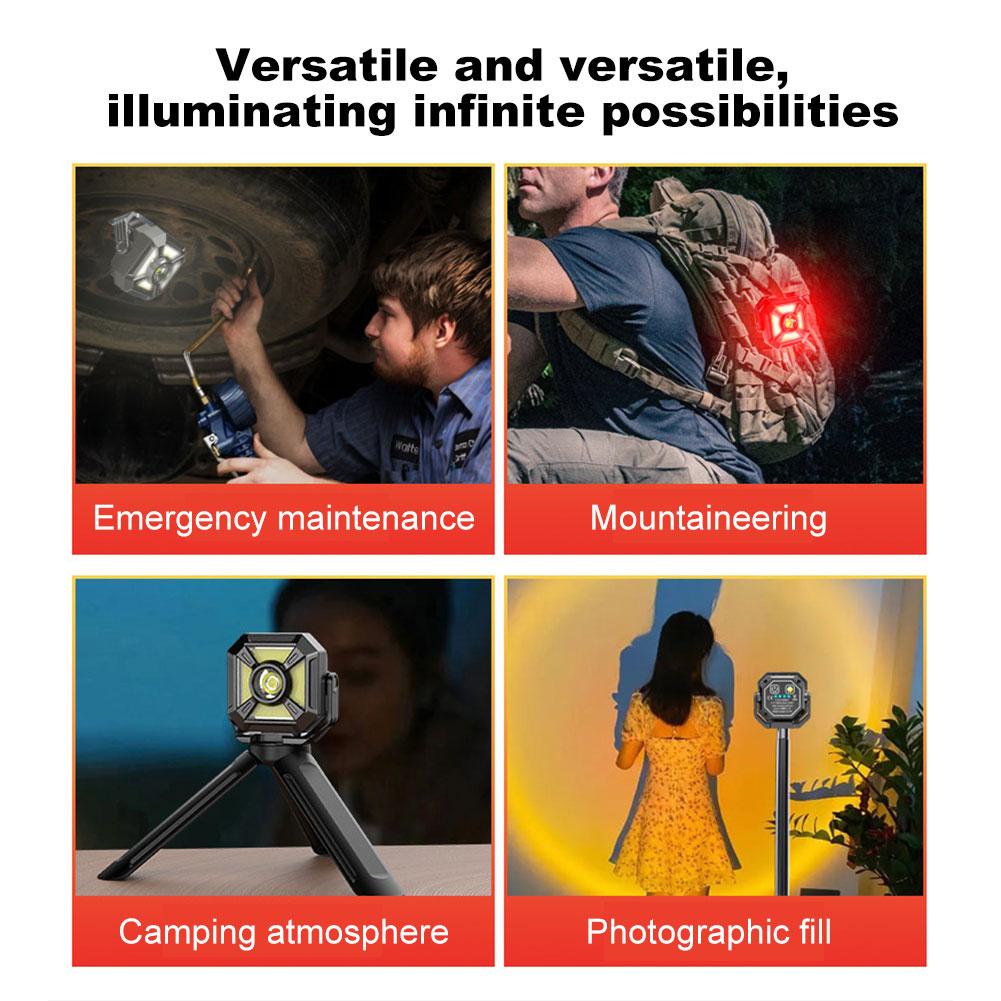 XPE COB LED Mini Work Light Водонепроницаемый рабочий фонарь для ремонта автомобиля Регулируемый угол мощный рабочий фонарь для кемпинга на открытом воздухе Пеший туризм