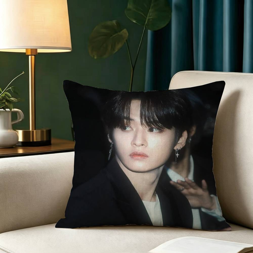 S-Star Lee Min-ho Square Double-Sided printed Pillow Case Bedroom Bedside Pillow Sofa Cushion Cover