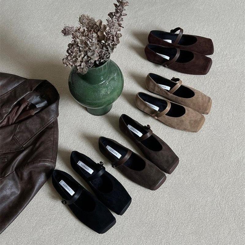 Дизайнерские винтажные туфли-лодочки для женщин Mary Jane, модные туфли с квадратным носком, весенние повседневные балетки 2025 года