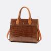 High Temperament Crocodile Pattern Handbag 2023 New Large-capacity Tote Bag European and American Retro Bag