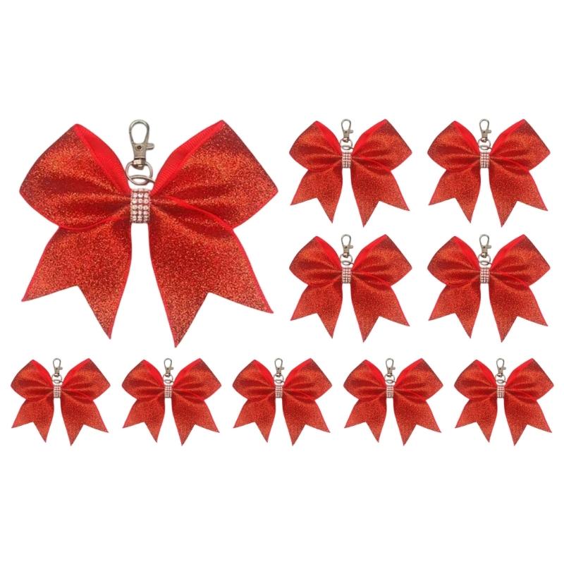 Светящийся кожаный брелок-подвеска в виде банта с надежным крючком для организованного хранения ключей и стильного дополнения