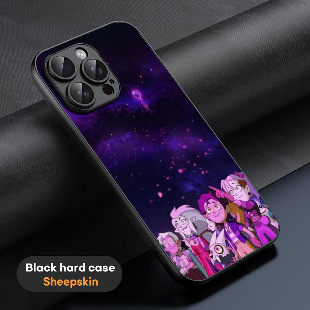 Cartoon Owl Houses classic poster Phone Case For iPhone 16 15 14 13 12 11 Plus Pro Max Limited Black hard case Sheepskin