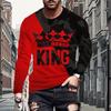 Новые мужские футболки с принтом 3D Crown, футболки с длинным рукавом и круглым вырезом, повседневные пуловеры, мужская одежда больших размеров