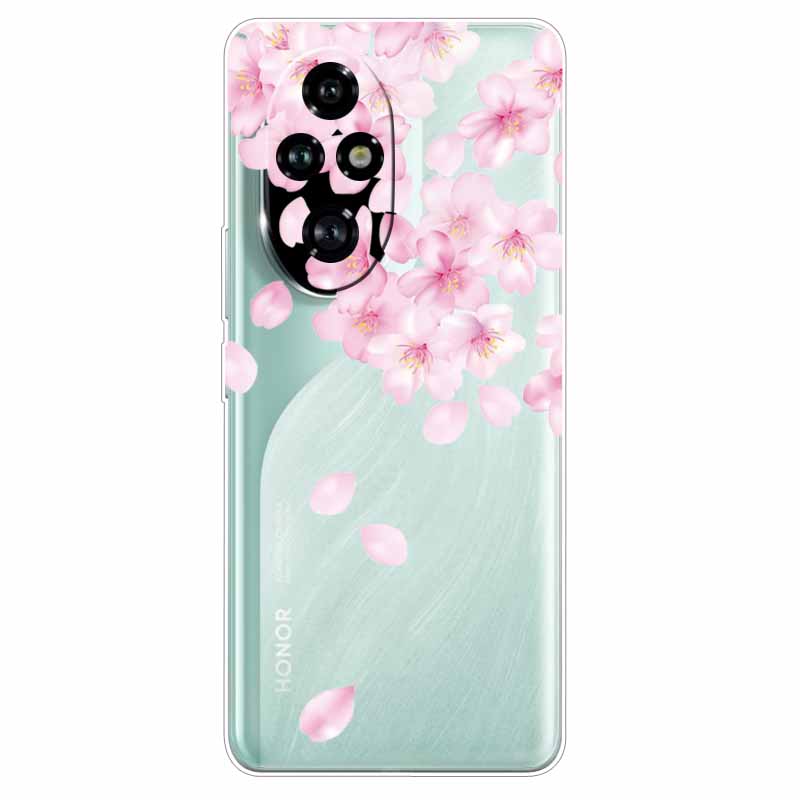 For Honor 200 / 200 Lite / 200 Pro Case Clear Soft TPU Lovely Silicone Back Cases for Honor 200 Pro Transparent Cat Bumpers
