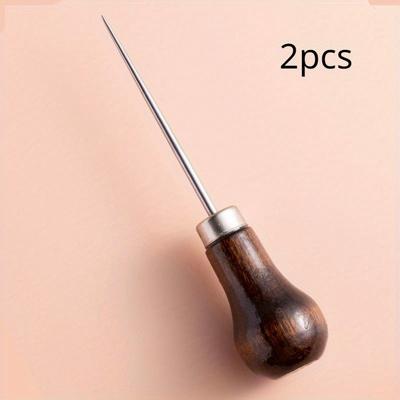2 шт. шило для рукоделия, инструмент для ручного шитья, набор для протирки краев кожи, дырокол для позиционирования отверстий, инструменты для сверления отверстий
