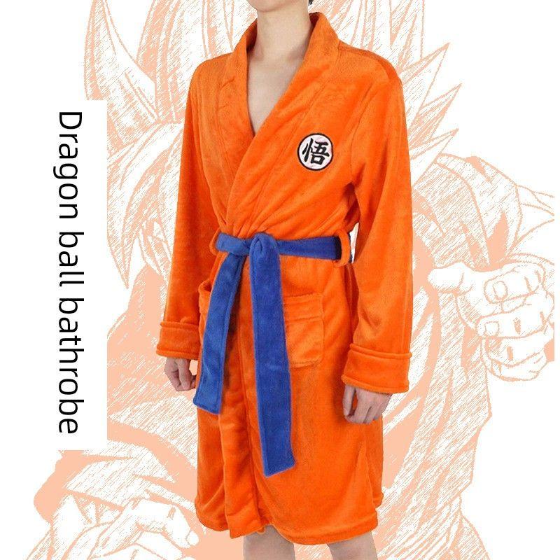 Аниме Dragon Ball Косплей Одежда Ночная рубашка Сон Гоку Фланелевый халат Европейский размер Косплей по роли Гоку