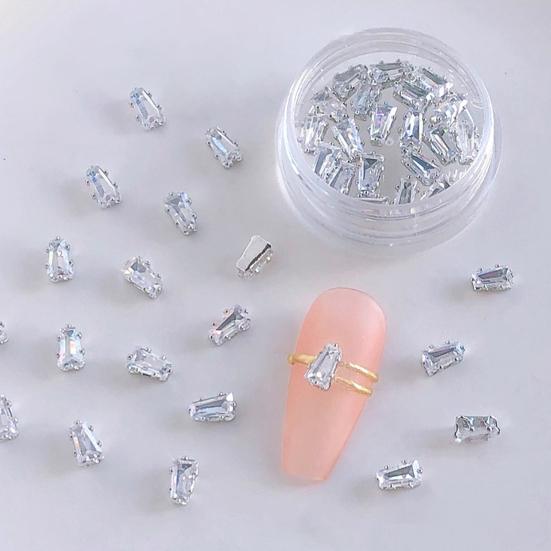 20 шт./кор. украшения для ногтей блестящие кубические цирконии блестящие стразы для ногтей ювелирные украшения для женщин
