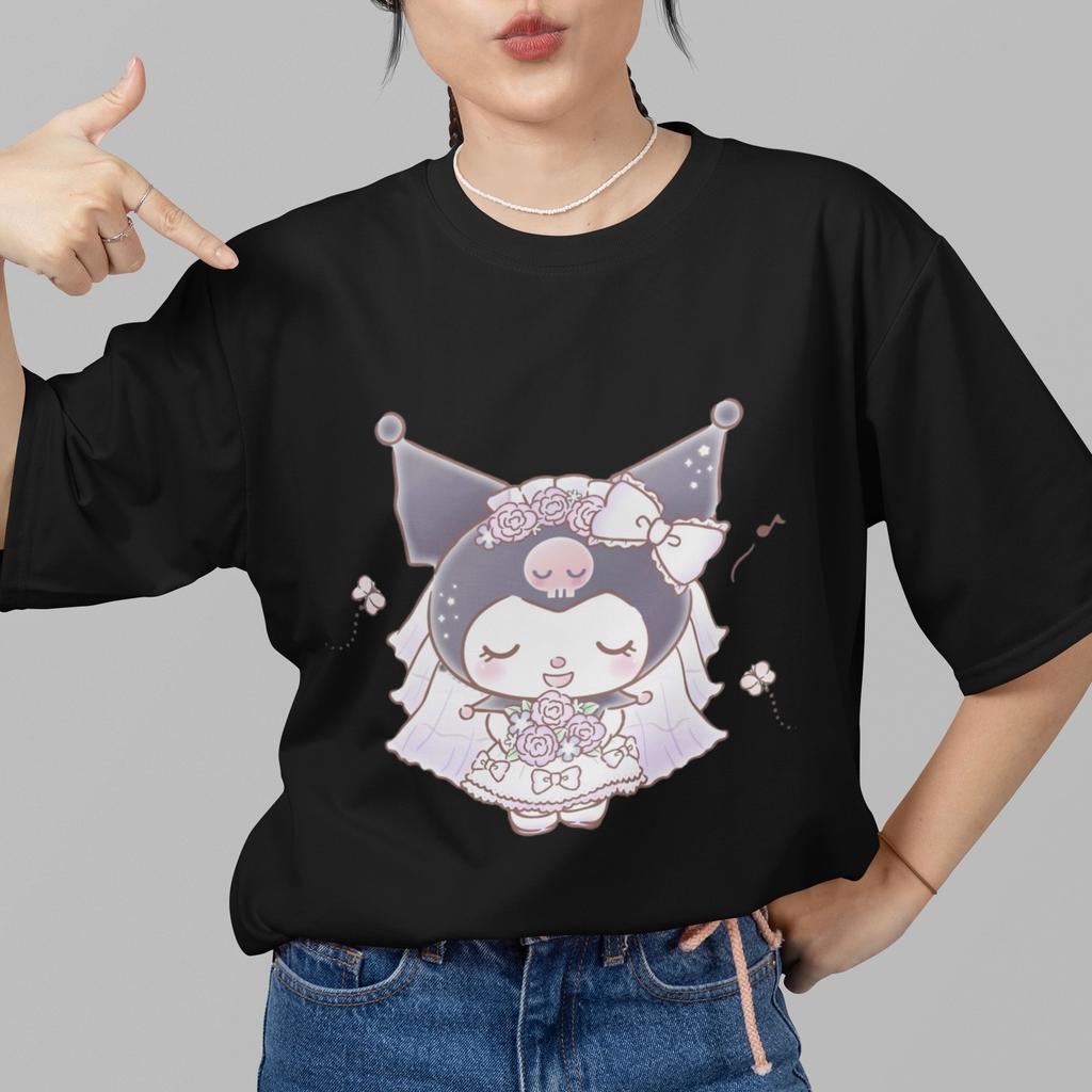 Sanrio Kuromi Winking Face Cute White Black Graphic T-Shirt Unisex Top Tee Gift