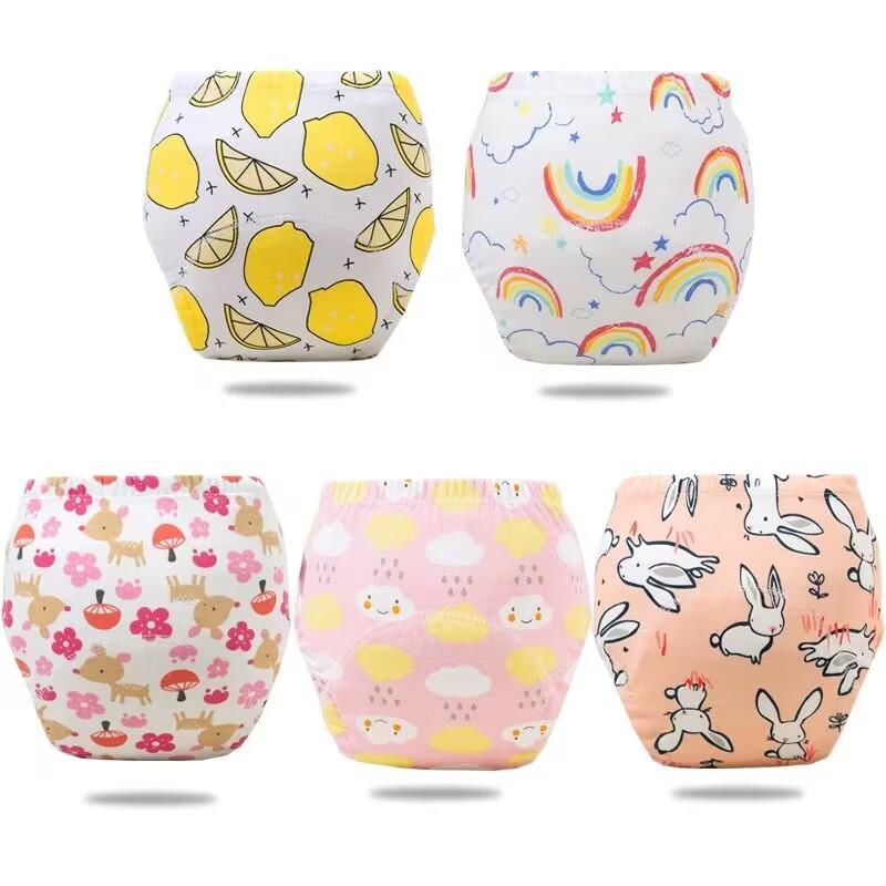 5 шт./лот детские хлопковые тренировочные штаны, тканевые подгузники, многоразовые подгузники, подгузники, детское нижнее белье