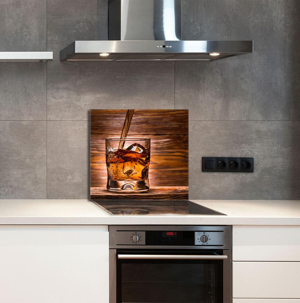 PANEL SZKLANY DO KUCHNI 65x60 Whisky