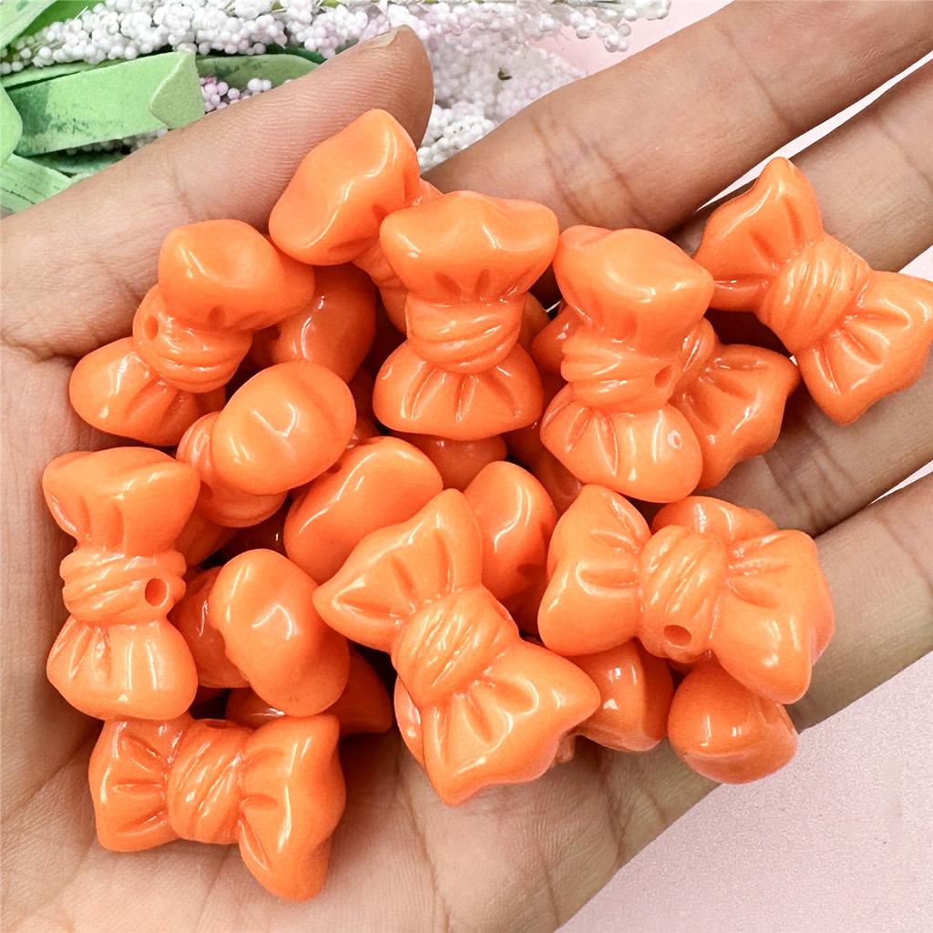 Материалы для бусин Мода 16*23мм Цепочка для мобильного телефона Изготовление браслета DIY Однотонный бантик Макарон 20шт Ювелирные аксессуары Аксессуары