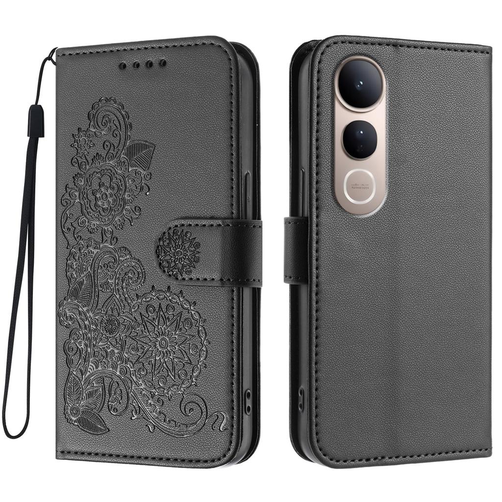 For vivo V50 Lite 4G/vivo V50 Lite 5G Phone Cases Mandala Flower Leather Wallet Mobile Cover with Strap