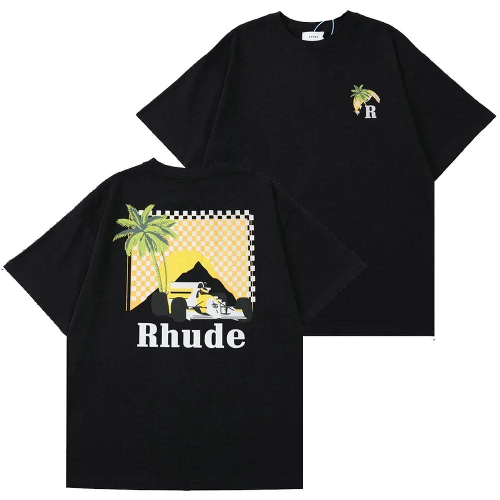 Футболка Мужская Женская Хлопковая Футболка Модная Футболка Уличная Хип-Хоп Футболки с Коротким Рукавом 2024 Летняя Трендовая Одежда Топы