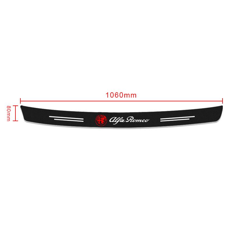 1pcs Carbon Fiber Car Trunk Rear Bumper Sticker Guard Plate Protector For Alfa Romeo 147 159 156 Giulietta Giulia Mito Spider Alpha Nheadrest