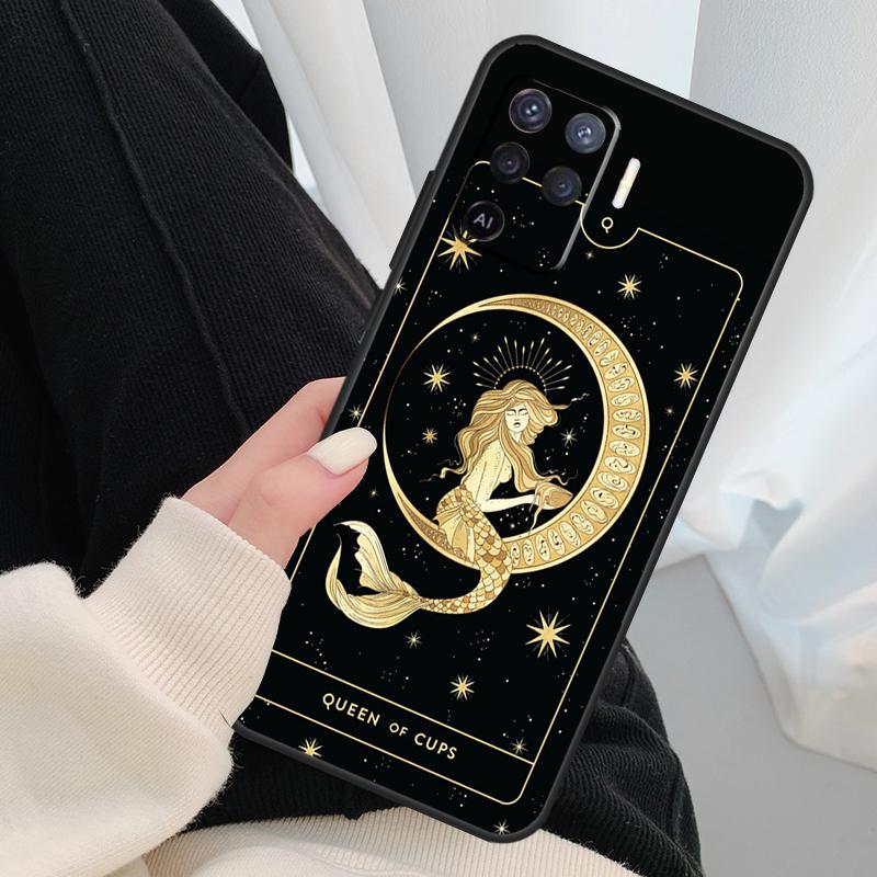Лунная ведьма Таро Таинственный тотем Чехол Для Oppo A18 A38 A58 A78 A98 A80 A60 A40 A96 A76 A16 A94 A74 A54 A15 A17 A57 A77 A5 Pro