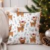 Домашний Декор Рождественские Узоры Санта и Праздничный Декор Узор Подушки Наволочка Подходит для Дивана Спальни Автомобиля Наволочка