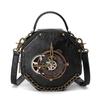 Steampunk Small Shoulder Bags for Women Crossbody Vintage Rivet Top Handle Bags Pack Handbags Great Quality Black