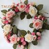 Elens Store Artificial Rose Flower Wreath Window Door Decoration Ornament Showcase Garland