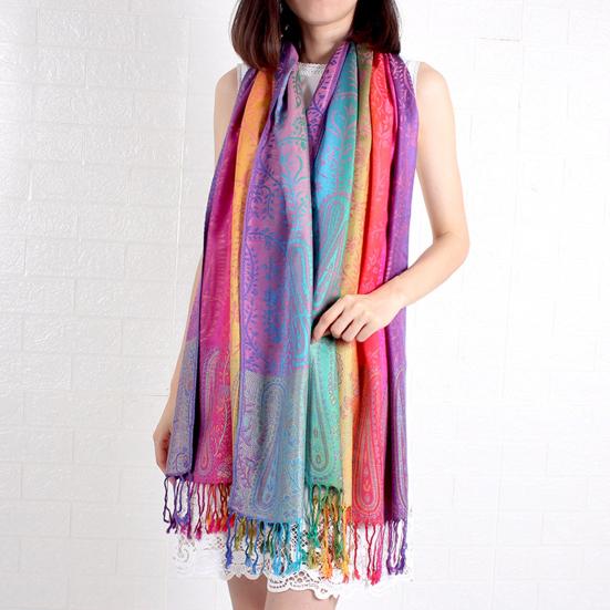 Fashion Scarf Jacquard Women Wrap Shawl Tassels Scarves Versatile Shawl with Tassel Edge Birthdays Gift for Girlfriend Yourself