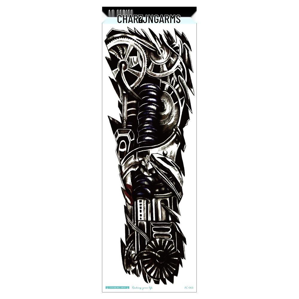 Waterproof Full Arm Tattoo Sticker - Trendy Floral Design
