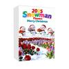 2025 Snowman Advent Calendar for Kids 24-Day Christmas Countdown Box with Acrylic Ornaments Multifunctional Holiday Decoration