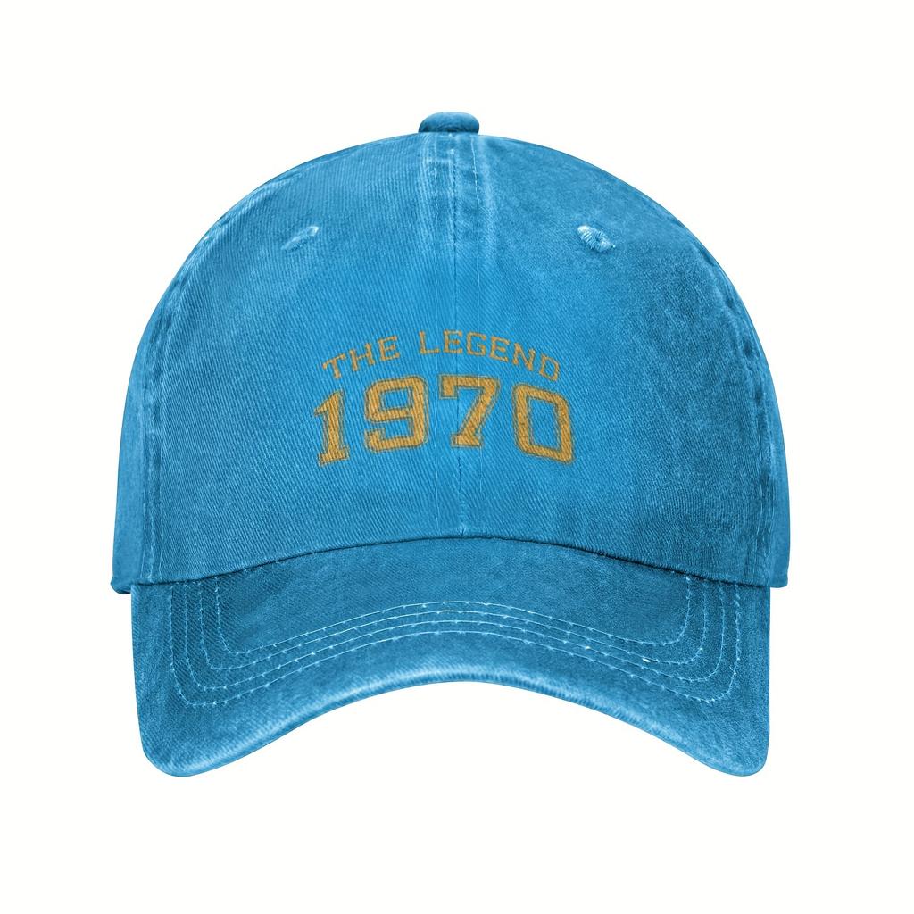The Legend Vintage Dad Hat Baseball Cap Unisex Breathable Lightweight Sports Cap Adjustable Strap Hand Wash Slight Str