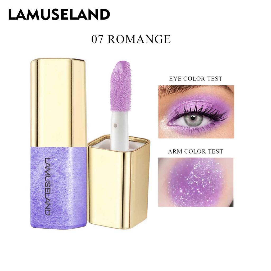 LAMUSELAND Блестящие жидкие тени для век — 8 универсальных цветов для потрясающего макияжа глаз