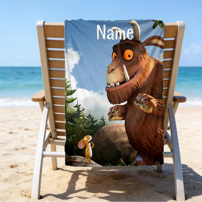 Custom Name Ultrasoft Beach Towel With Gruffalo Themeideal For Pool Camping Diving Perfect Travel Essential Vibrant Beach Towel