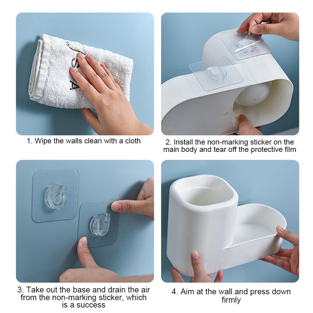 Щетка для унитаза, пластиковый набор щеток для ванной комнаты, настенный инструмент для чистки ручек с держателем