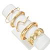 5Pcs/Set Gold Color Knot Cuff Bracelets Metal Women's Hand Bracelet  Jewelry Gifts