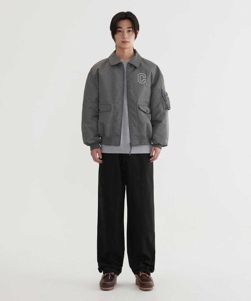Covernat C Logo Collar Ma-1 Jacket Sage Gray
