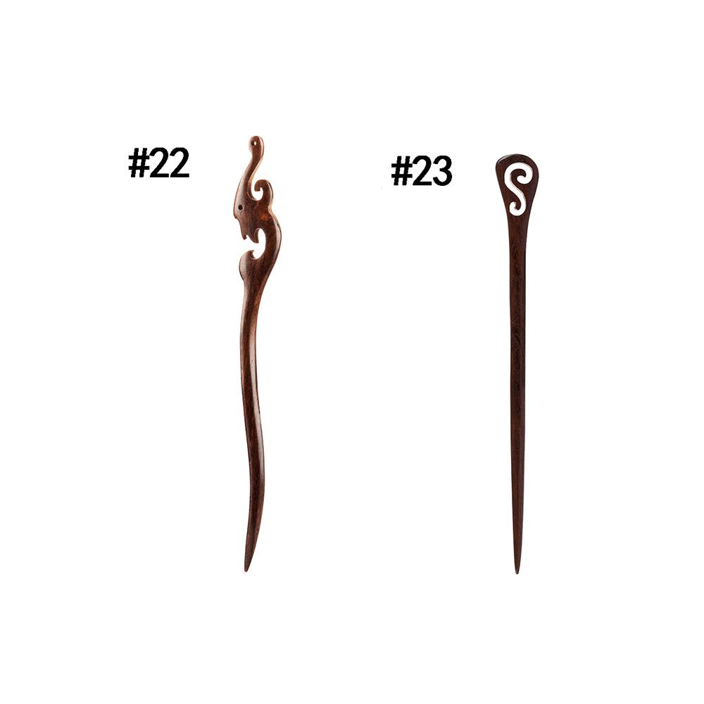 Women Sandalwood Carved Handmade Hairpin Chopstick Hair Stick Styling Tools Hair Accessories