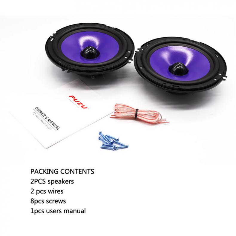 2pcs 5 / 6.5 Inch Car Speaker Mid-bass Modified Non-destructive Installation Full Range Frequency Subwoofer Car Audio