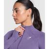 Gymshark Vital Seamless Midi Zip 2.0 Pullover Functional Purple Marl B5a9q Pb8h