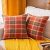 Christmas Plaid Decorative Throw Pillow Covers Snowflake Tartan Scottish Cushion Cover For Sofa Couch Farm-house Holiday Decor