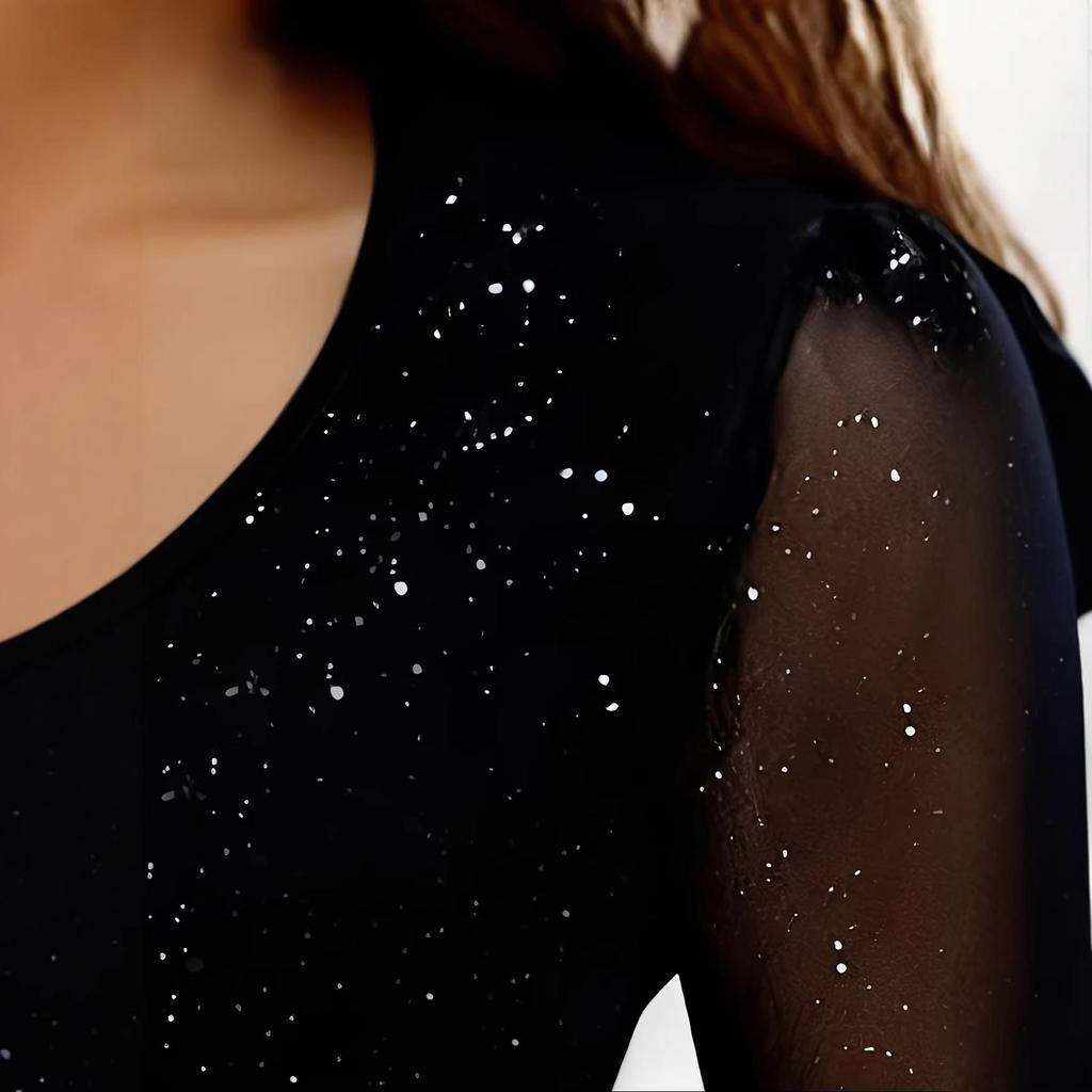 Женская модная футболка с V-образным вырезом, сетчатая, с коротким рукавом, весна/лето 2026