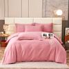 Легкий роскошный комплект постельного белья из четырех предметов из утолщенного хлопка, длинноволокнистый хлопок с вышивкой и начесом, пододеяльники
