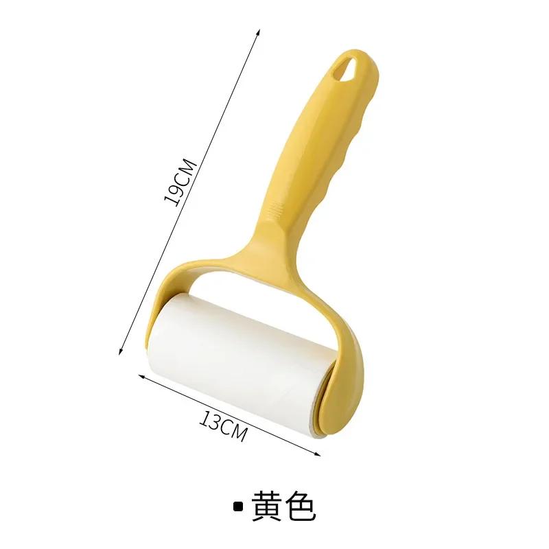 New Tearable Roll Paper Sticky Roller Dust Wiper Pet Hair Clothes Carpet Tousle Remover Portable Replaceable Cleaning Brush Tool