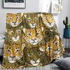 Cartoon animal bee Print Flannel Blanket High quality Comfortable for All Seasons Home Decor Warmth and Comfort Perfect for Christmas Gifts