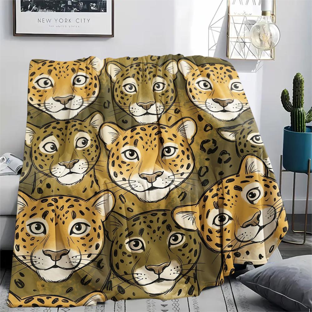Cartoon animal bee Print Flannel Blanket High quality Comfortable for All Seasons Home Decor Warmth and Comfort Perfect for Christmas Gifts